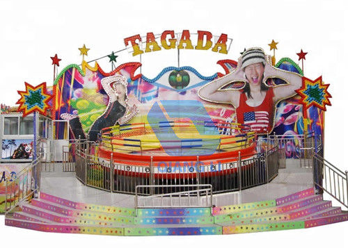 Le parc à thème de carnaval d'amusement monte des tours de fête foraine de plaque tournante de Tagada de disco sur la remorque fournisseur