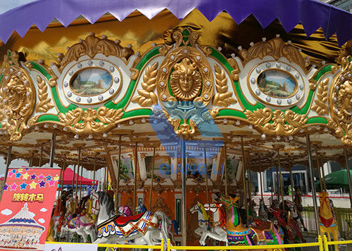 Le carrousel varié par parc à thème professionnel monte 3-36 sièges à vendre effectué dans la porcelaine