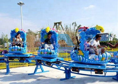 Chine Montagnes russes extérieures de parc à thème, glissement de rotation de mini de montagnes russes d&#039;enfants thème d&#039;océan usine